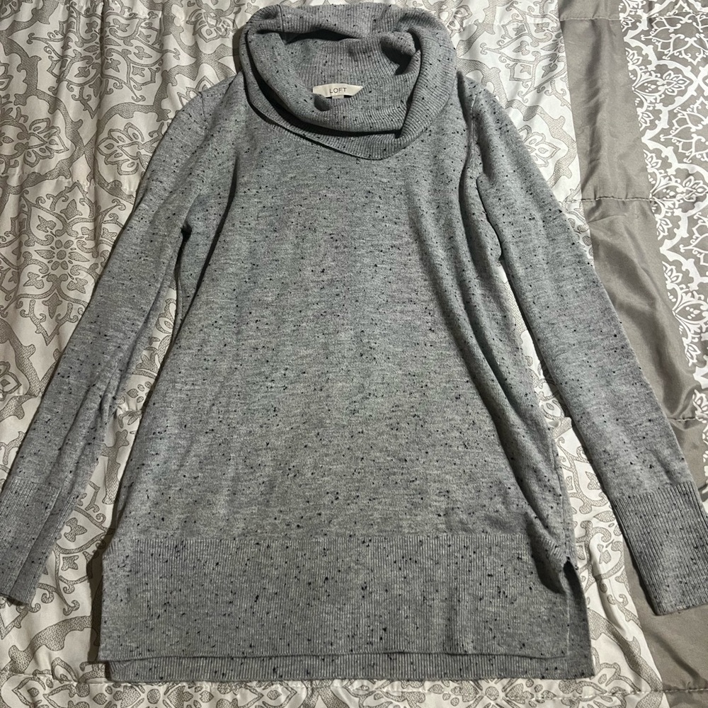 Loft cowl neck tunic sweater